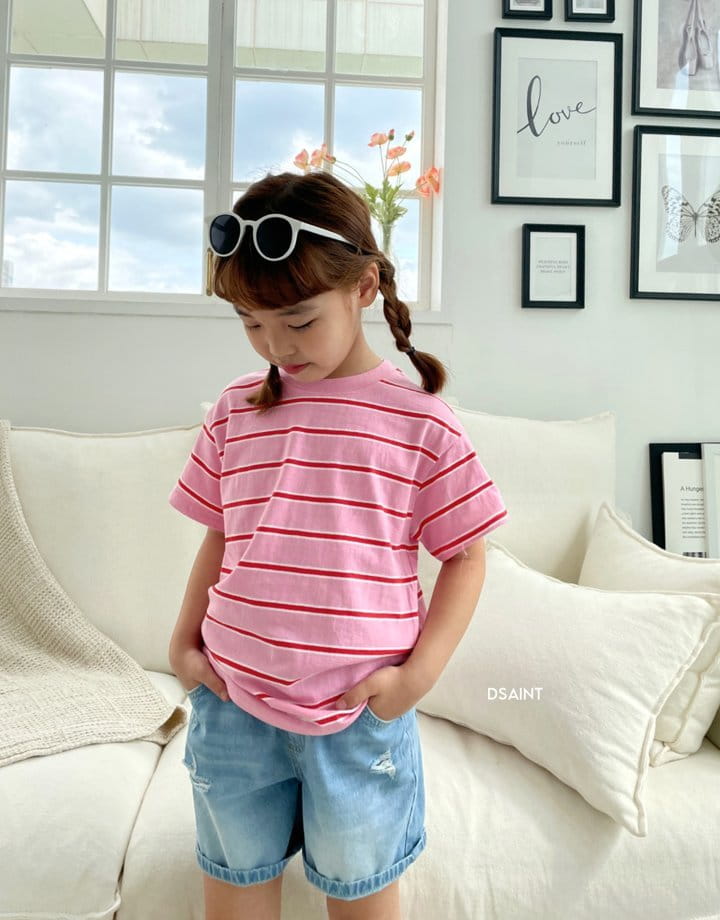 Dsaint - Korean Children Fashion - #magicofchildhood - Multi Stripes Tee - 8