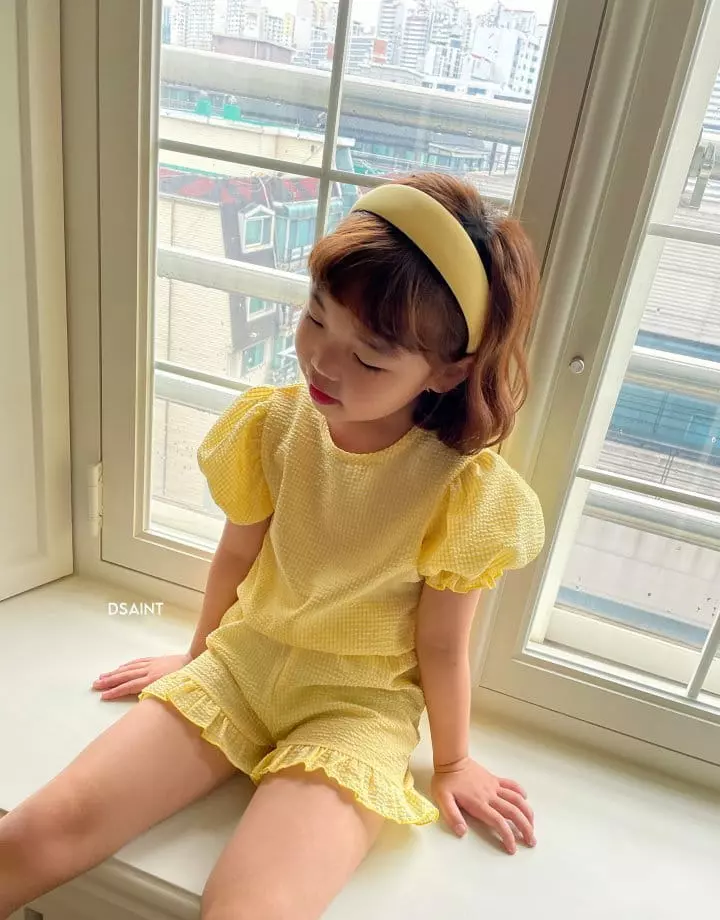 Dsaint - Korean Children Fashion - #minifashionista - Pretty Top Bottom Set - 3