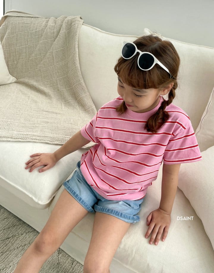 Dsaint - Korean Children Fashion - #minifashionista - Multi Stripes Tee - 9