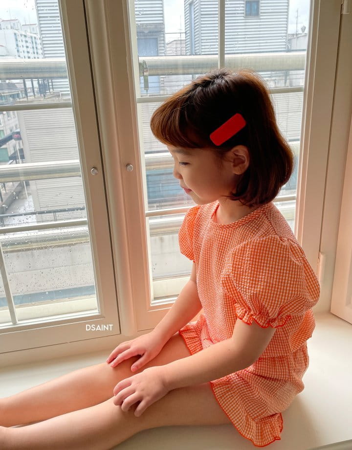 Dsaint - Korean Children Fashion - #minifashionista - Pretty Top Bottom Set - 4