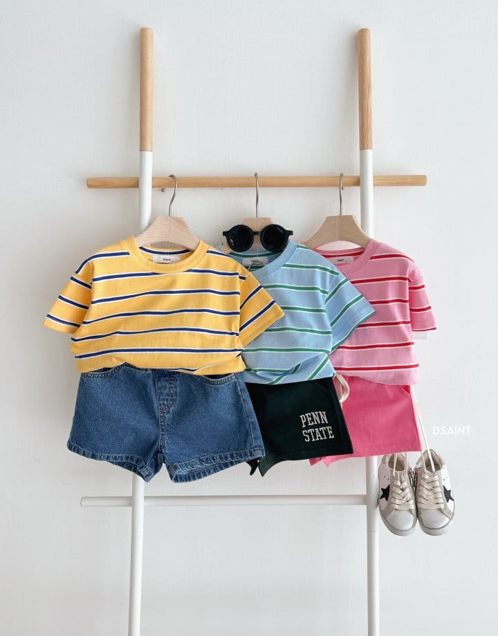 Dsaint - Korean Children Fashion - #prettylittlegirls - Multi Stripes Tee - 10