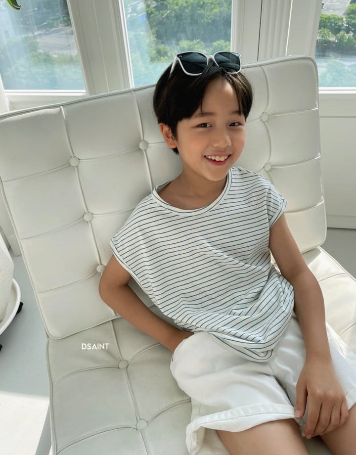 Dsaint - Korean Children Fashion - #stylishchildhood - Piping Sleeveless Tee - 10