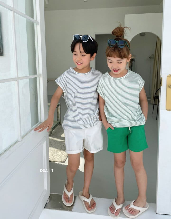 Dsaint - Korean Children Fashion - #todddlerfashion - Piping Sleeveless Tee - 8