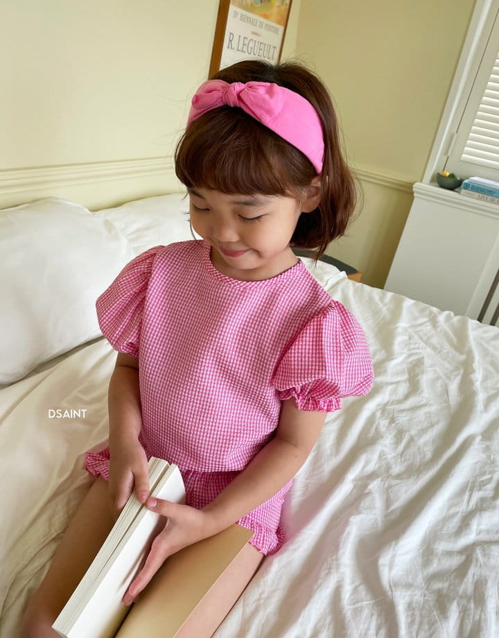Dsaint - Korean Children Fashion - #toddlerclothing - Pretty Top Bottom Set - 6