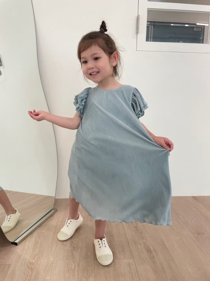 Flower J - Korean Children Fashion - #kidsshorts - Pleats One-piece