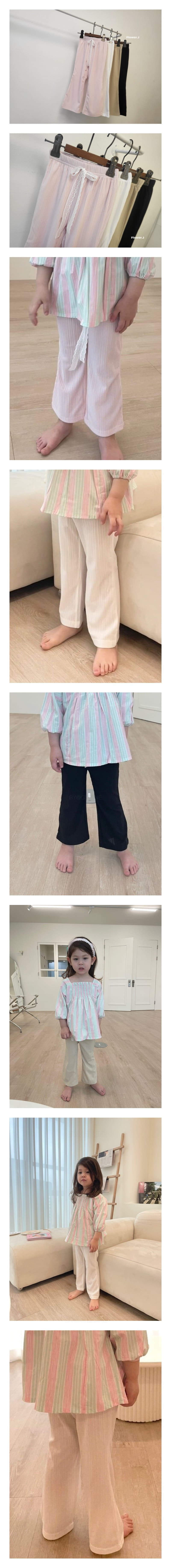 Flower J - Korean Children Fashion - #kidzfashiontrend - Rib Pants