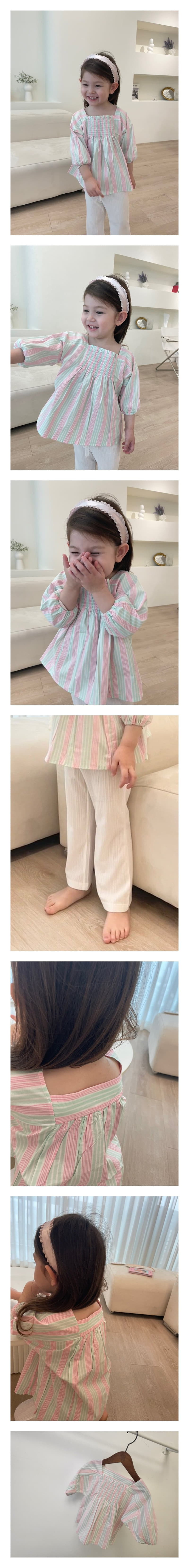 Flower J - Korean Children Fashion - #magicofchildhood - Smocked Blouse
