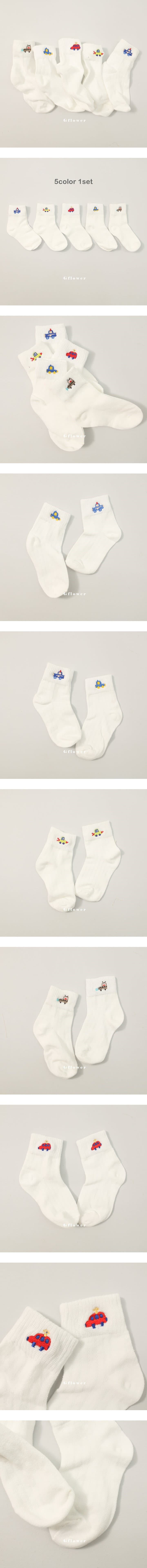 G Flower - Korean Children Fashion - #discoveringself - Mesh Embroidery Car Socks Set