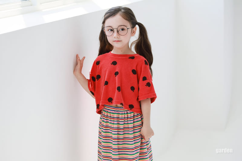 Garden - Korean Children Fashion - #magicofchildhood - Apple Terry Tee - 4