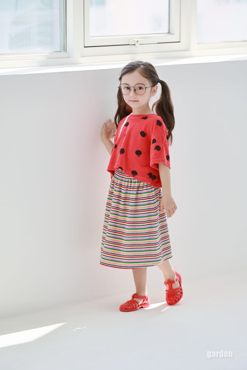 Garden - Korean Children Fashion - #prettylittlegirls - Apple Terry Tee - 5