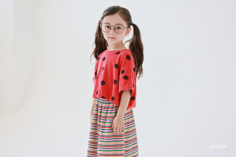 Garden - Korean Children Fashion - #todddlerfashion - Apple Terry Tee - 6