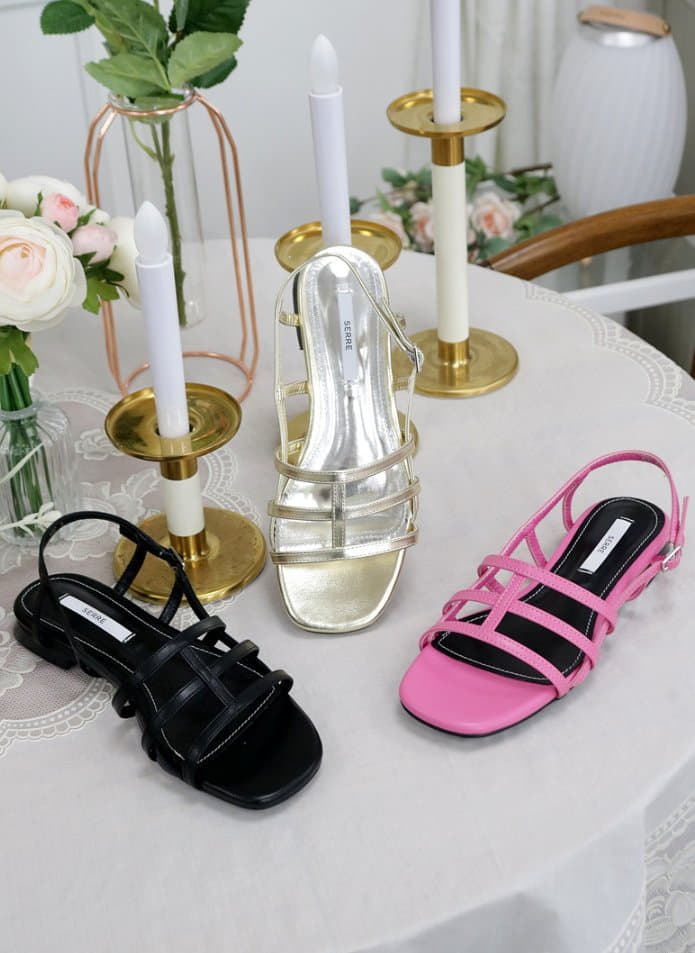 Golden Shoe - Korean Women Fashion - #momslook - se1882  Sandals