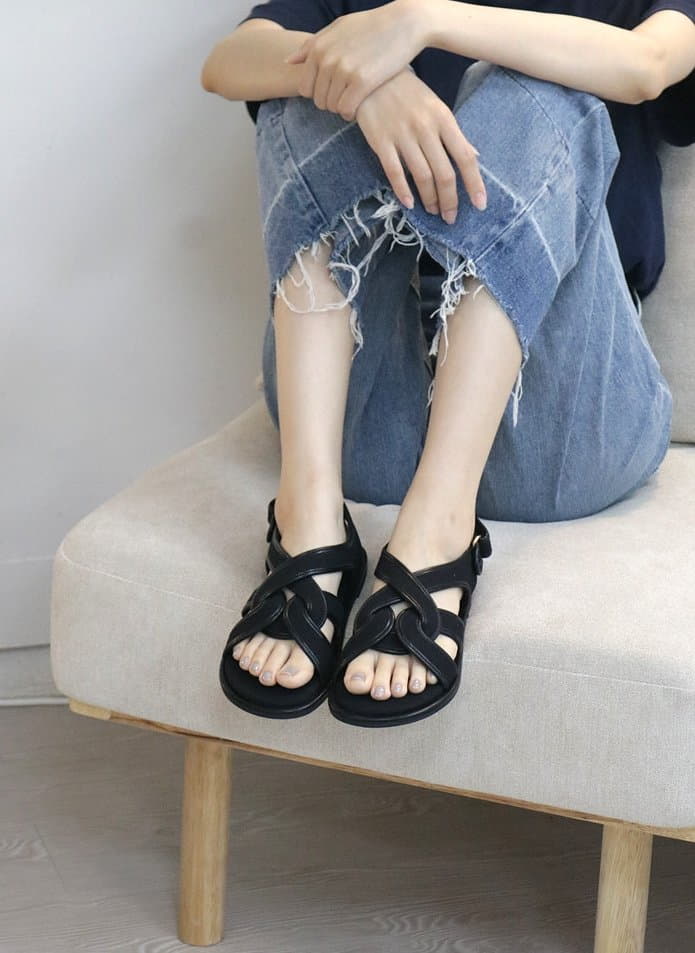 Golden Shoe - Korean Women Fashion - #momslook - se1885  Sandals - 2