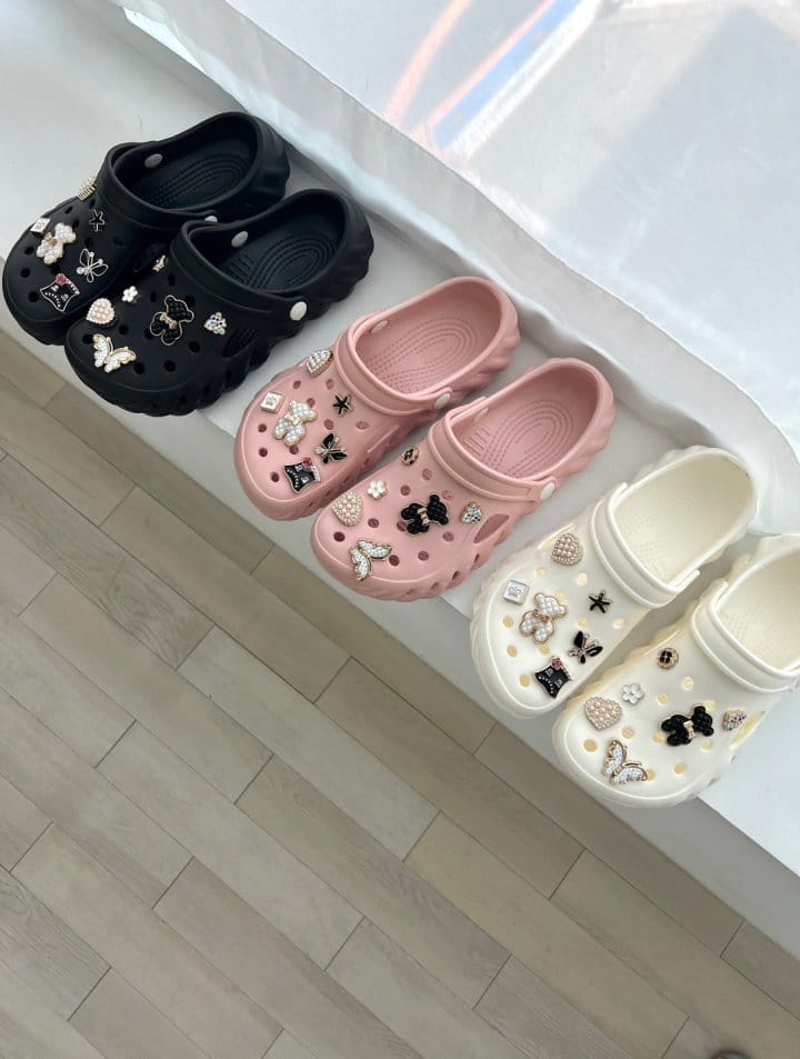 Golden Shoe - Korean Women Fashion - #shopsmall - jm2307  Sandals with Jibbitz 