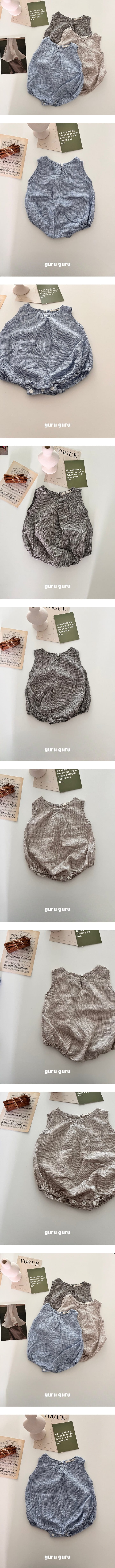 Guru Guru - Korean Baby Fashion - #babywear - Check Bodysuit