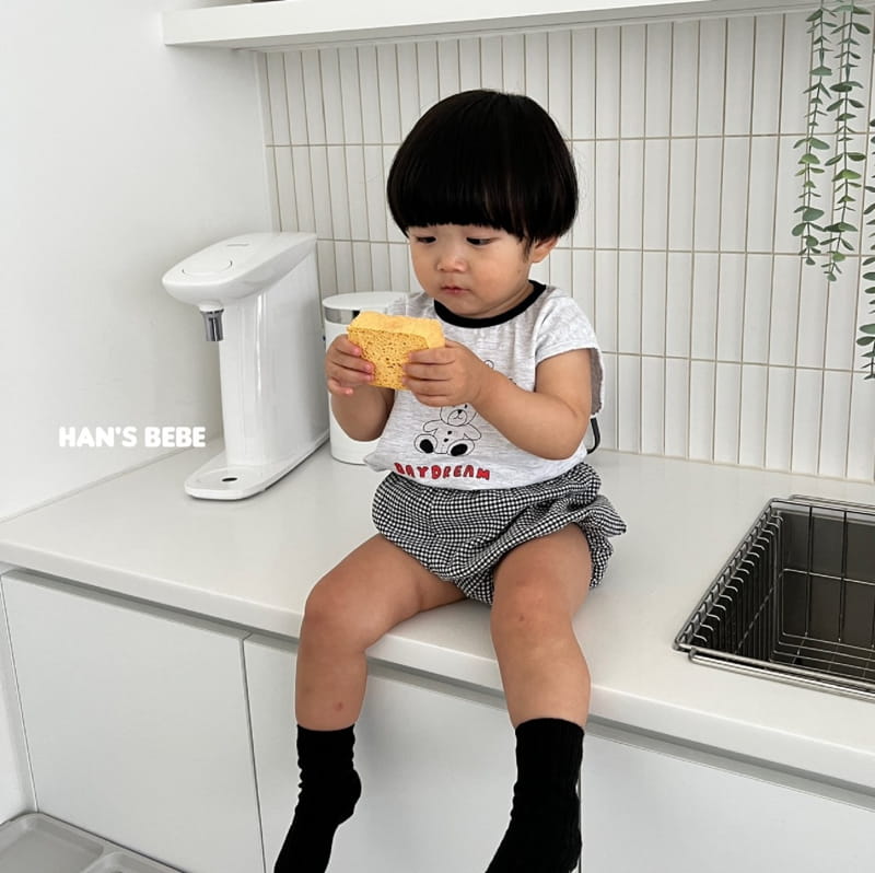 Han's - Korean Baby Fashion - #babyclothing - Bebe Milk Check Bloomer - 5