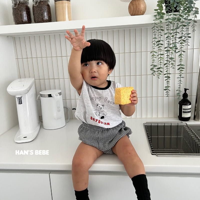 Han's - Korean Baby Fashion - #babyfashion - Bebe Milk Check Bloomer - 6