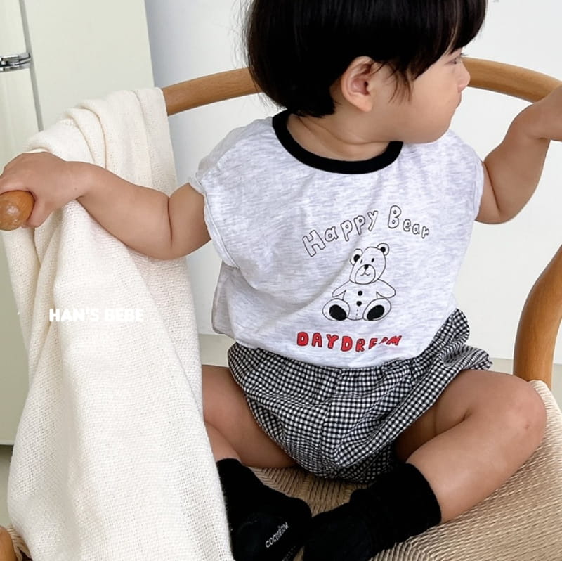 Han's - Korean Baby Fashion - #babylifestyle - Bebe Milk Check Bloomer - 9