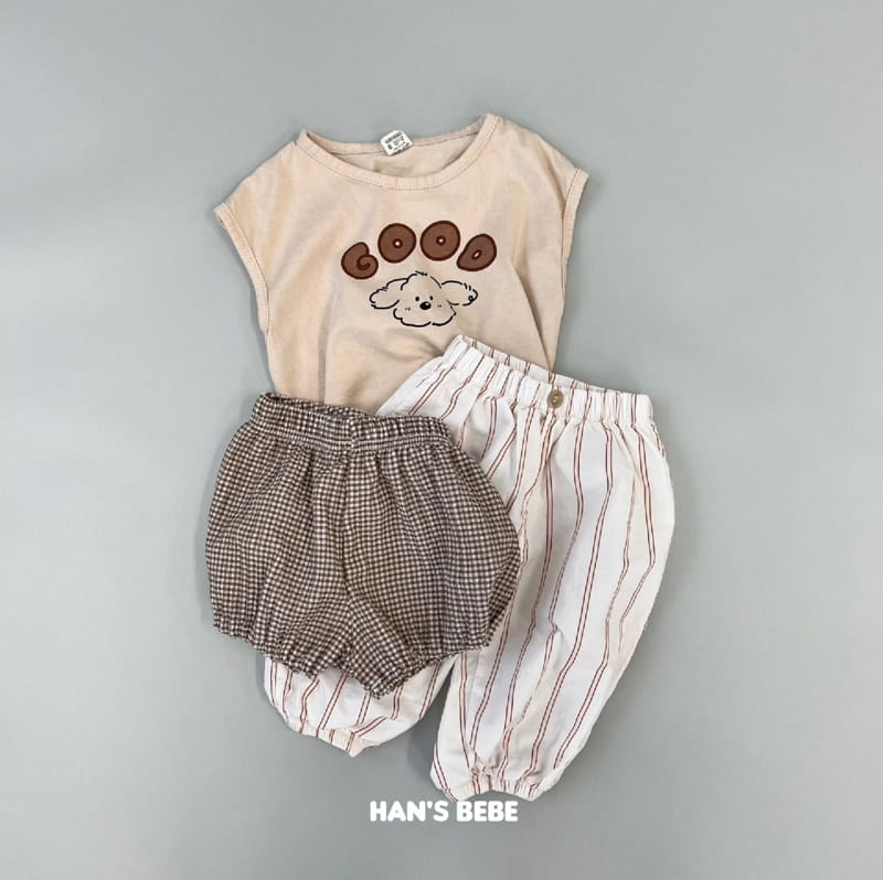 Han's - Korean Baby Fashion - #babyootd - Bebe Milk Check Bloomer - 11