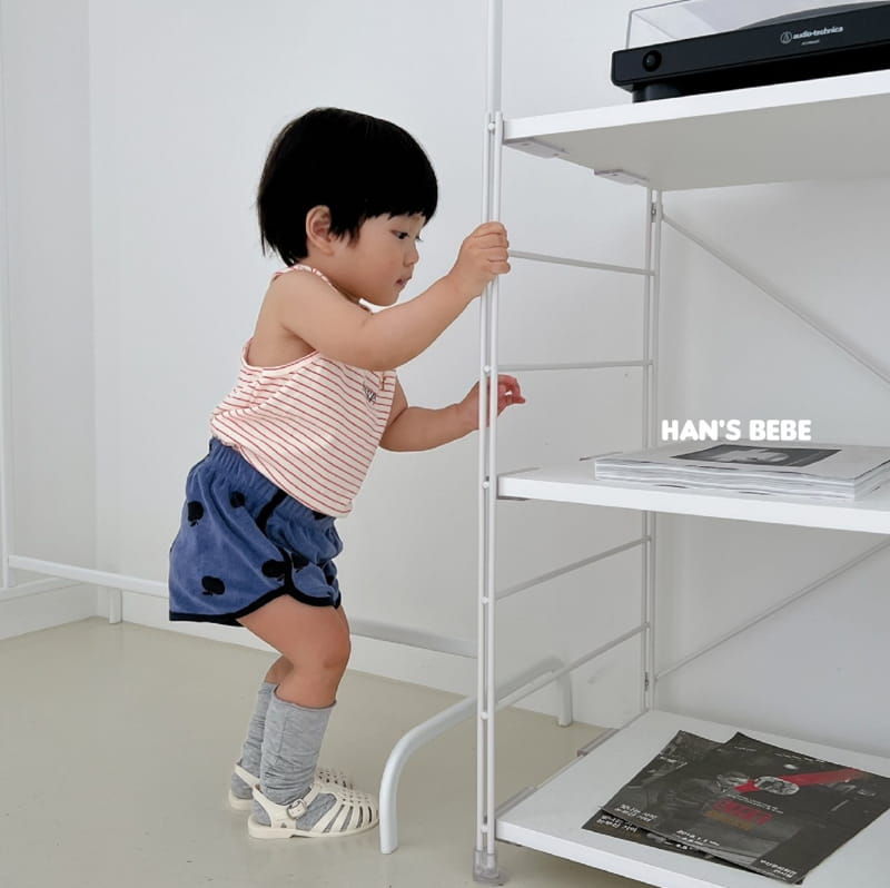 Han's - Korean Baby Fashion - #babyoutfit - Bebe Apple Piping Shorts - 2