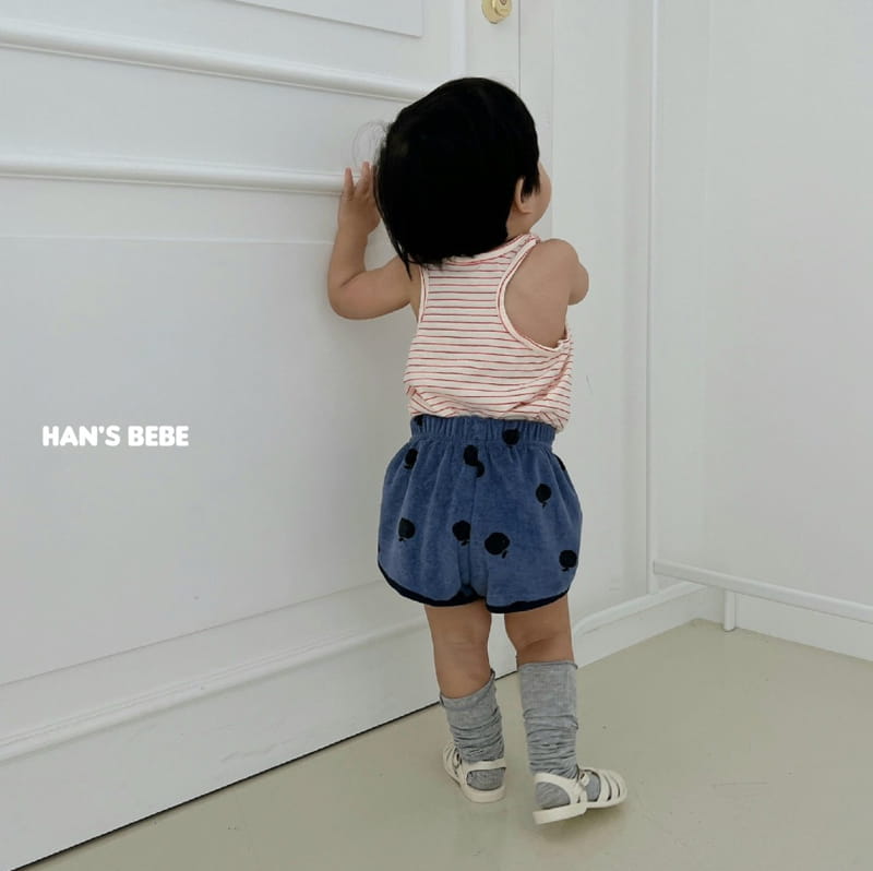 Han's - Korean Baby Fashion - #babyoutfit - Bebe Apple Piping Shorts - 3