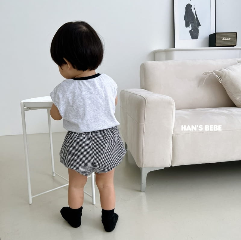 Han's - Korean Baby Fashion - #babyoutfit - Bebe Milk Check Bloomer - 12