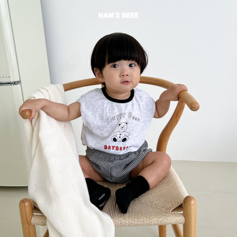 Han's - Korean Baby Fashion - #onlinebabyshop - Bebe Milk Check Bloomer
