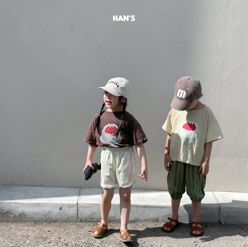 Han's - Korean Children Fashion - #kidsshorts - Stripes Capri Pants - 5
