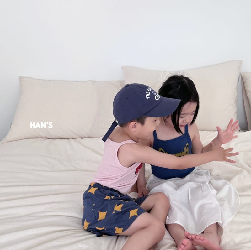 Han's - Korean Children Fashion - #kidsshorts - Latte Sleeveless - 2