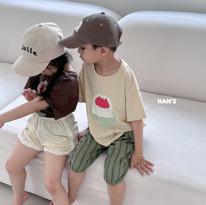 Han's - Korean Children Fashion - #prettylittlegirls - Stripes Capri Pants - 12