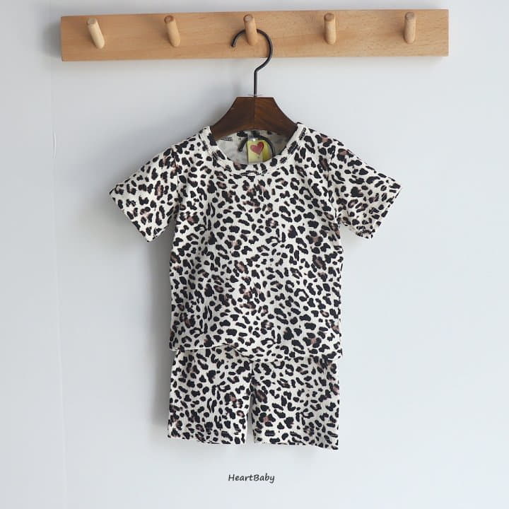 Heart Baby - Korean Baby Fashion - #babylifestyle - Leopard Short Sleeves Bodysuir - 7