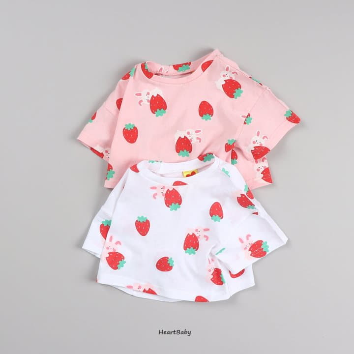 Heart Baby - Korean Children Fashion - #childofig - Strawberry Crop Tee - 3