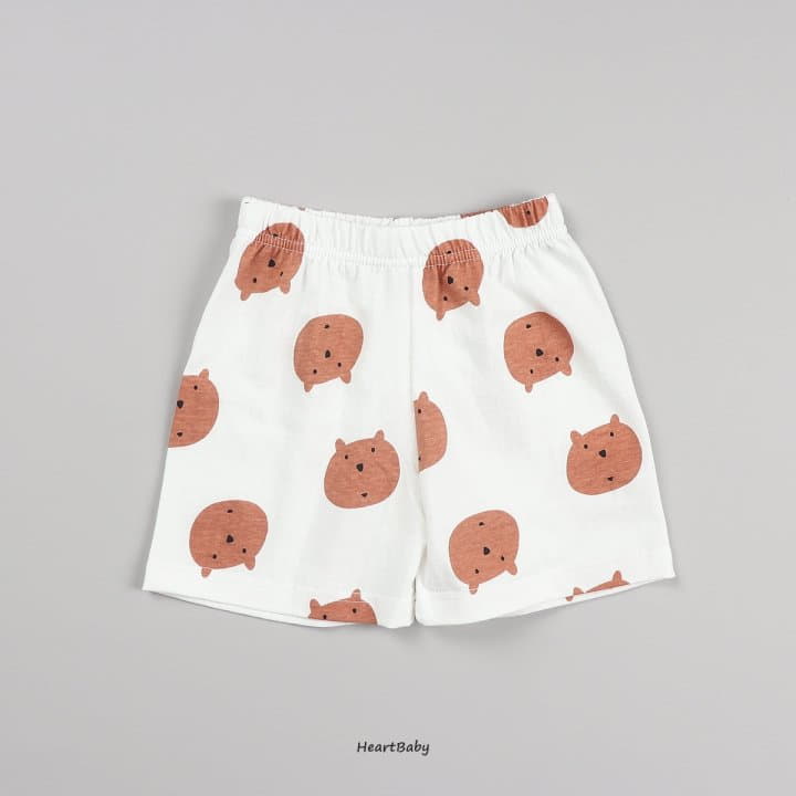 Heart Baby - Korean Children Fashion - #minifashionista - Bear Face Short Sleeves Easywear - 10