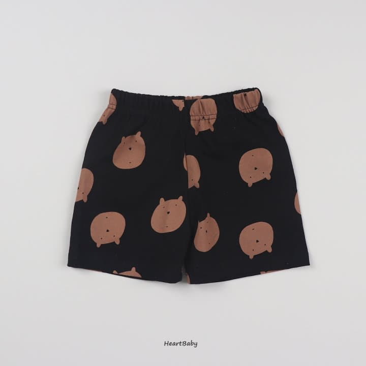 Heart Baby - Korean Children Fashion - #todddlerfashion - Bear Face Short Sleeves Easywear - 12