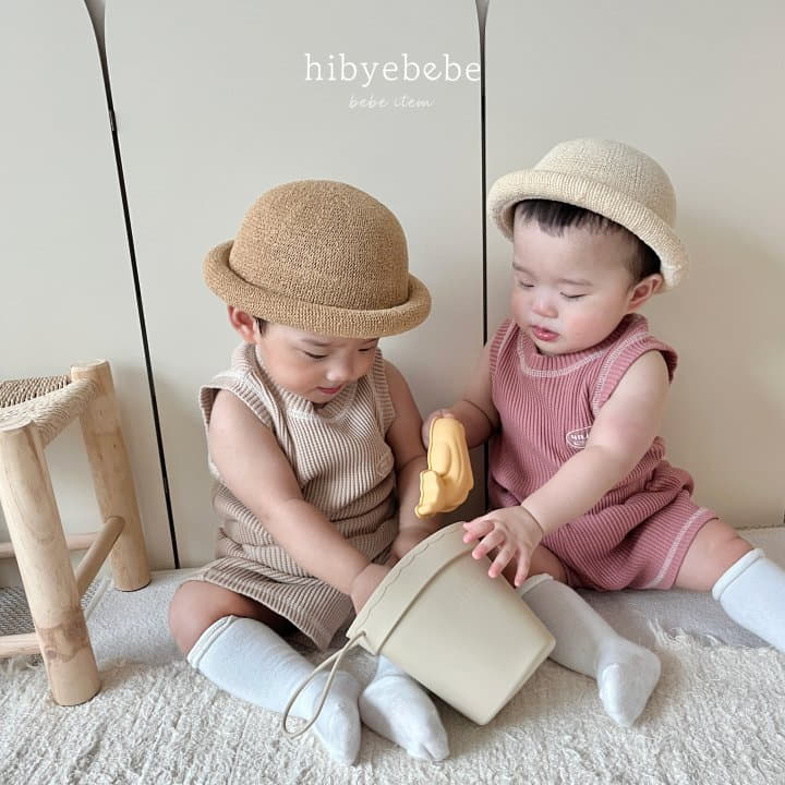 Hi Byebebe - Korean Baby Fashion - #babyboutique - Croiffle Sleeveless Top Bottom Set - 10