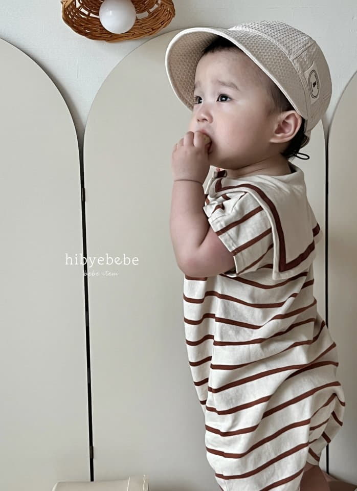 Hi Byebebe - Korean Baby Fashion - #babyboutique - Stripes Colla Bodysuit - 9