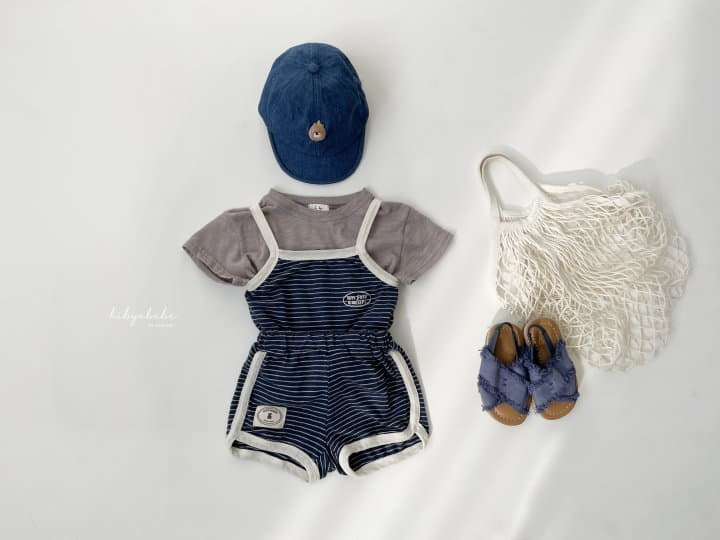 Hi Byebebe - Korean Baby Fashion - #babyboutique - Linen Stripes Sleeveless Top Bottom Set - 8