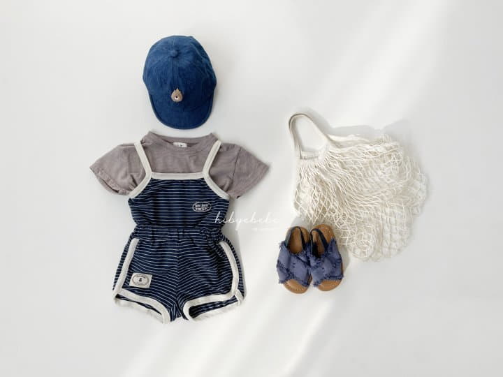 Hi Byebebe - Korean Baby Fashion - #babyboutique - Linen Stripes Sleeveless Top Bottom Set - 9