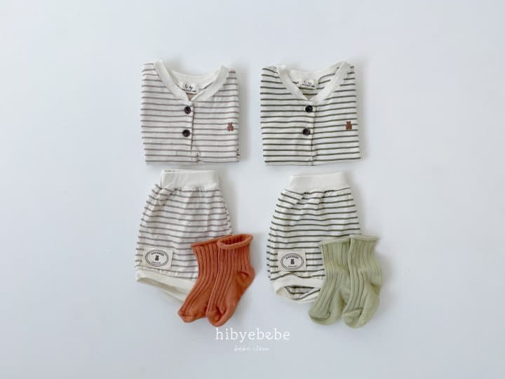 Hi Byebebe - Korean Baby Fashion - #babyboutique - Slav Stripes Sleeveless Top Bottom Set - 6