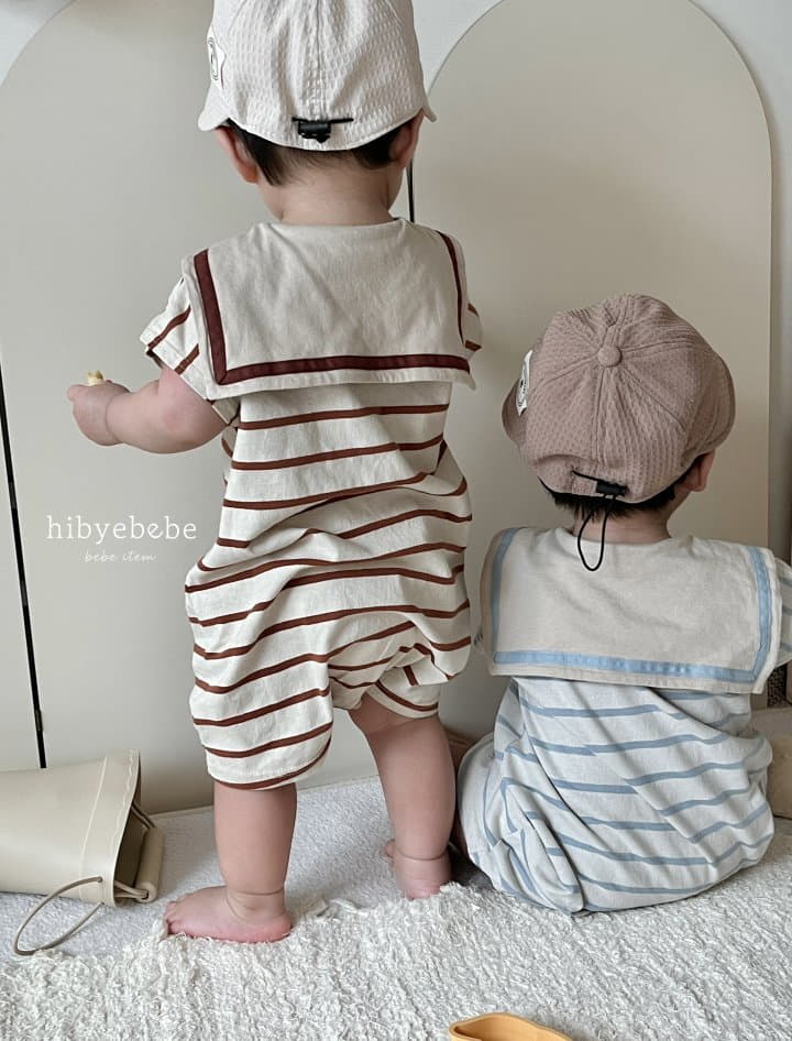 Hi Byebebe - Korean Baby Fashion - #babyboutiqueclothing - Stripes Colla Bodysuit - 11