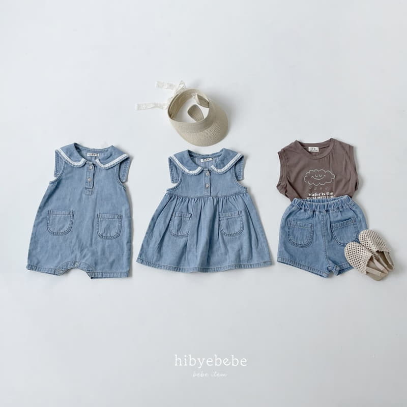Hi Byebebe - Korean Baby Fashion - #babyfashion - Pocket Denim Bodysuit - 2