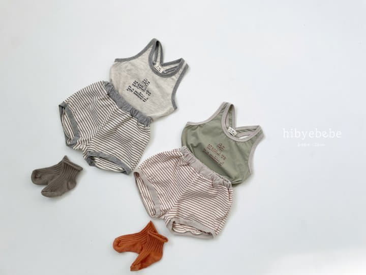 Hi Byebebe - Korean Baby Fashion - #babyfashion - Kind Sleeveless Top Bottom Set - 3
