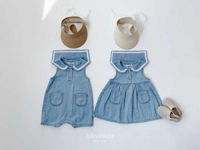 Hi Byebebe - Korean Baby Fashion - #babyfever - Pocket Denim Bodysuit - 3