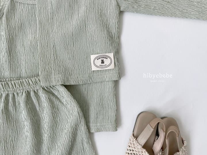 Hi Byebebe - Korean Baby Fashion - #babyfever - Coco Rinkle Top Bottom Cardigan Set - 2