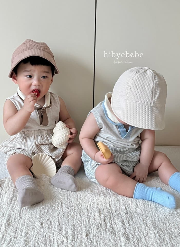 Hi Byebebe - Korean Baby Fashion - #babyfever - V Neck Collar Top Bottom Set - 4