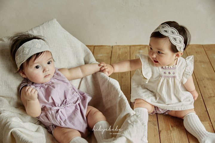 Hi Byebebe - Korean Baby Fashion - #babyootd - Flower Embrodiery Top Bottom Set - 12
