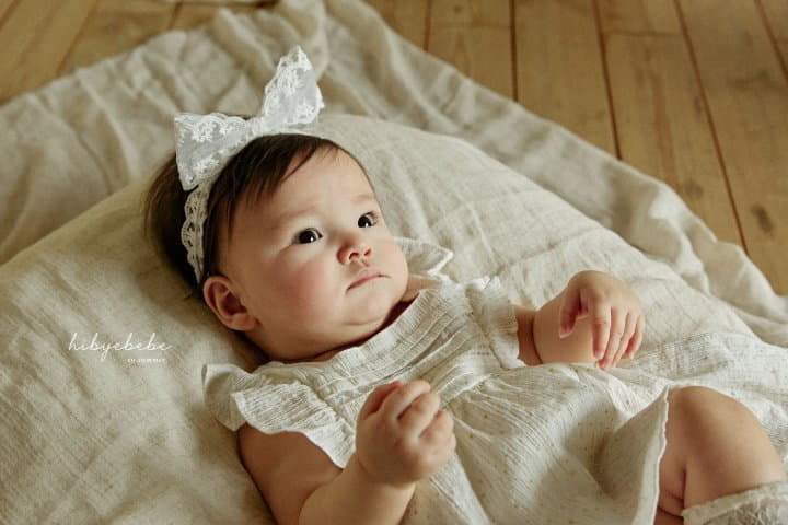 Hi Byebebe - Korean Baby Fashion - #babyootd - Shine Star Lace Bodysuit - 5