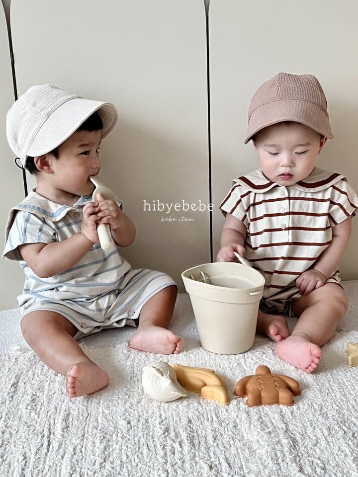 Hi Byebebe - Korean Baby Fashion - #babyoutfit - Stripes Colla Bodysuit - 5