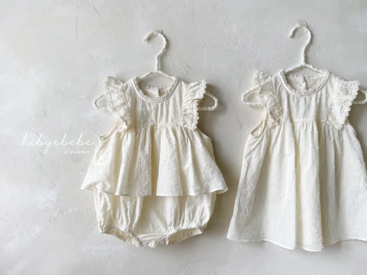 Hi Byebebe - Korean Baby Fashion - #onlinebabyboutique - Snow Flower Frill One-piece - 3