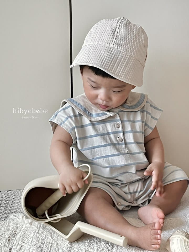 Hi Byebebe - Korean Baby Fashion - #onlinebabyboutique - Stripes Colla Bodysuit - 7